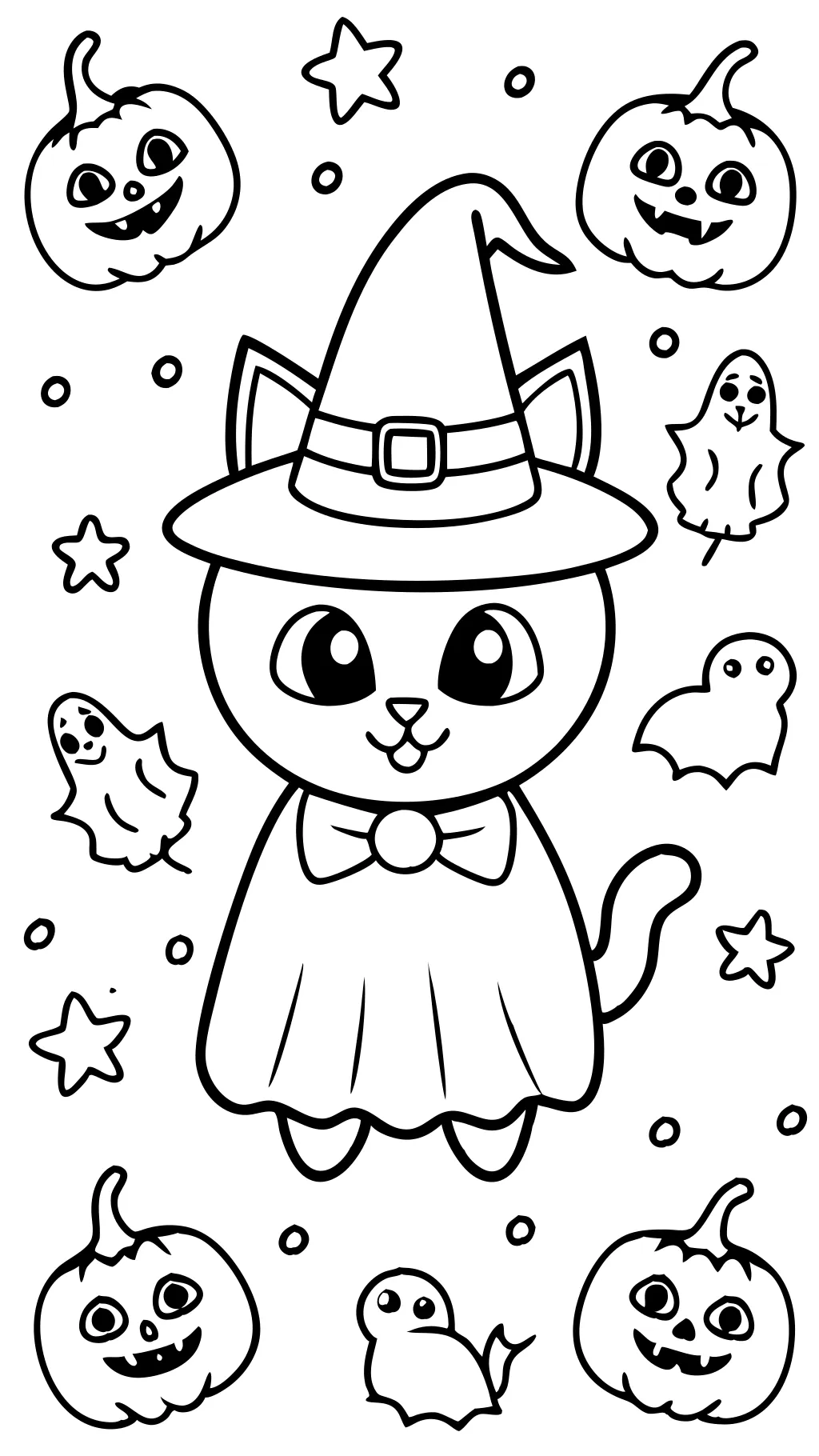 coloriages de chat mignon